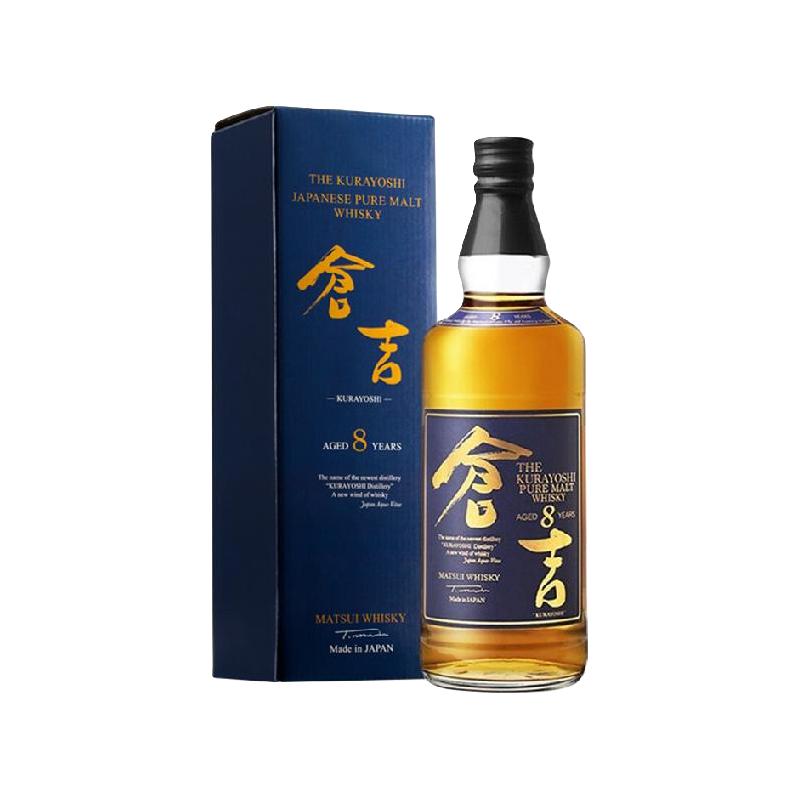 【聚餐】日本 仓吉 KURAYOSHI8年纯麦日本威士忌 43%700ml×1瓶