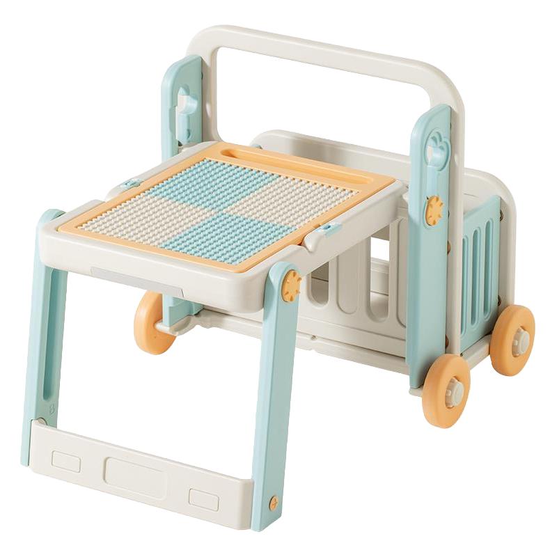 mloong 曼龙 百变积木桌+椅子 普鲁蓝