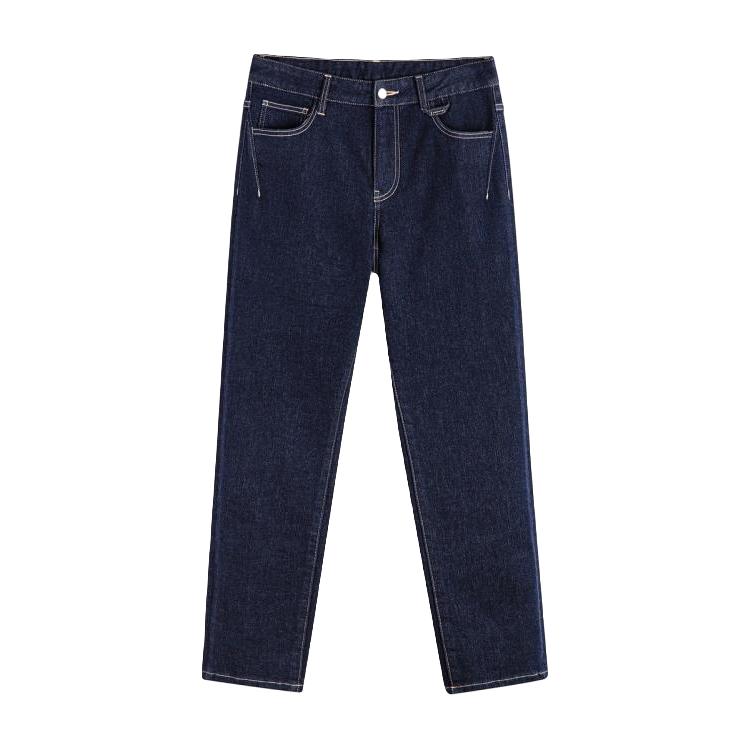 冬季GXG简约休闲男士原牛色水洗直筒牛仔裤子长裤男