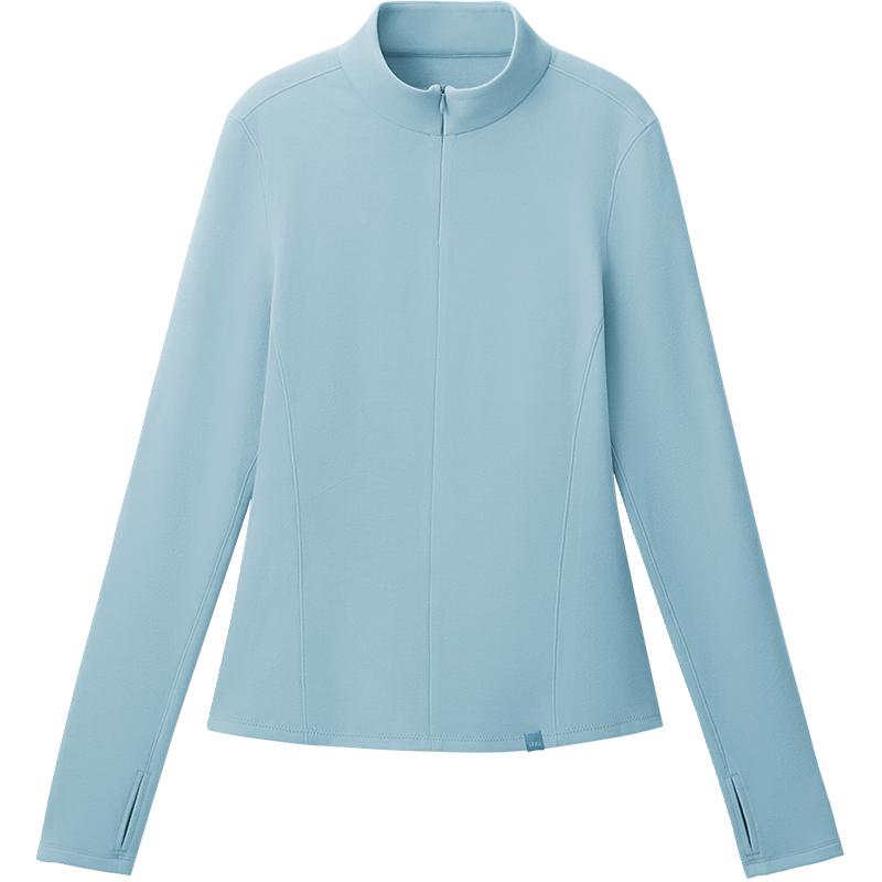 蕉下女士半拉链打底衫摇粒绒上衣中暖修身2024秋