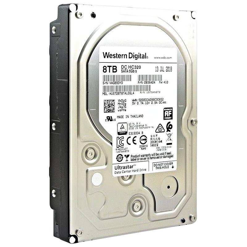 Western Digital西部数据 hc310 空气盘 企业级硬6TB nas台式机Sata机械CMR垂直