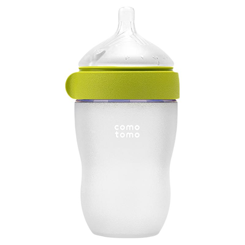 硅胶奶瓶 150ml 250ml 绿色粉色