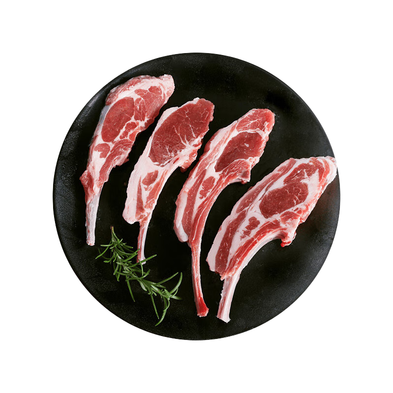 羔羊法式羊排生鲜烧烤食材羊排骨战斧（175g*4或350gx2随机发）