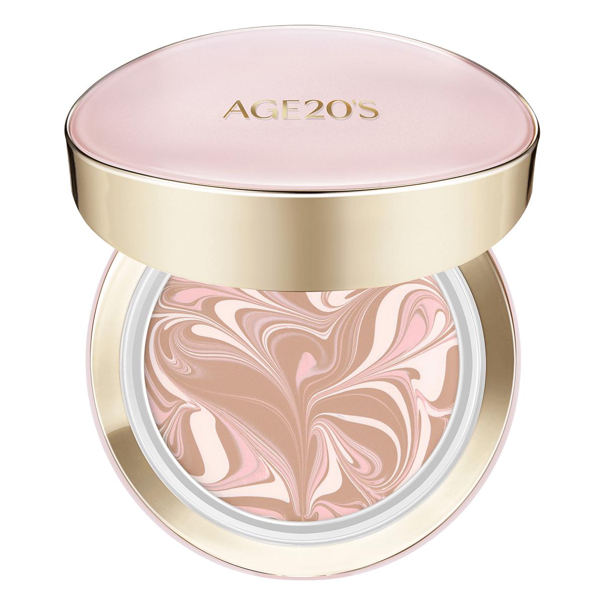 爱敬 AGE20's 三色拉花气垫粉底膏bb霜14g*2 精华保湿遮瑕控油