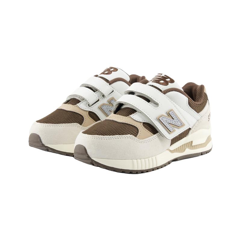 Newbalance nb童鞋 4-7岁中童秋季卡其色拼接运动鞋KV530
