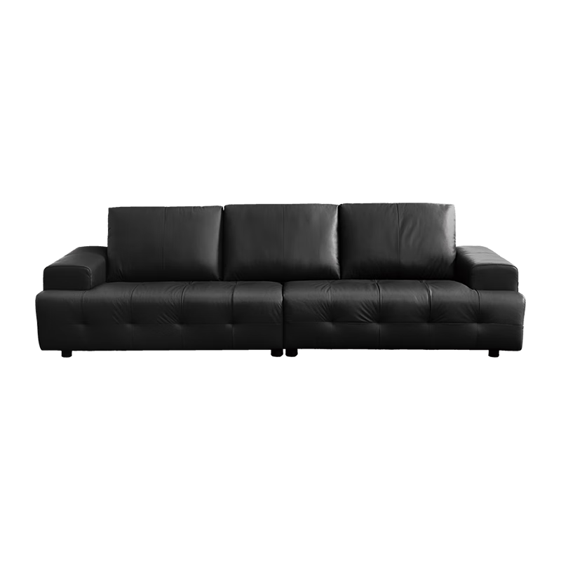 现代简约真皮沙发大户型轻奢客厅直排家具芝华士3126 栗棕四