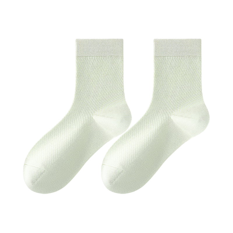 拾袜记【香氛呼吸袜】袜子女士夏季薄款抑菌防臭中筒纯棉网眼透气6双装 中筒(3白3黑)