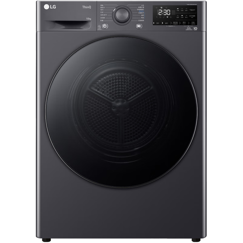 LG 乐金 RH10V3MVTW 热泵式烘干机 10kg 星云黑