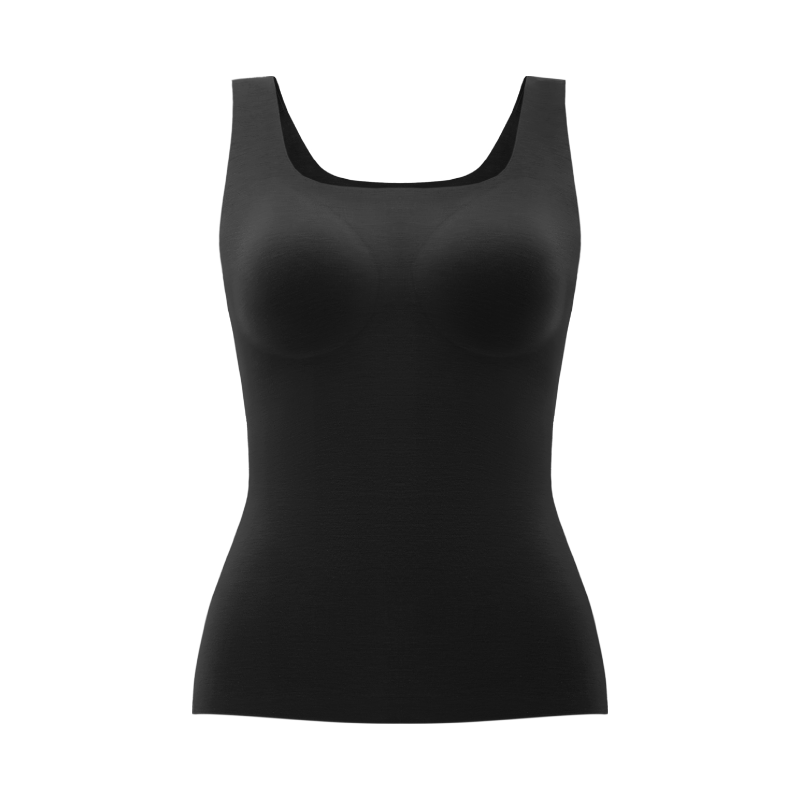 蕉内 热皮502++女士保暖内衣背心带胸垫加绒抗菌莫代尔裸感打底衫