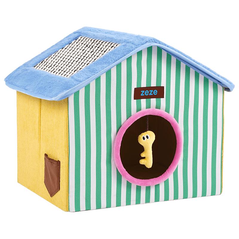 zeze猫窝可折叠封闭式夏季不占地多猫家庭保暖四季通用猫咪猫屋