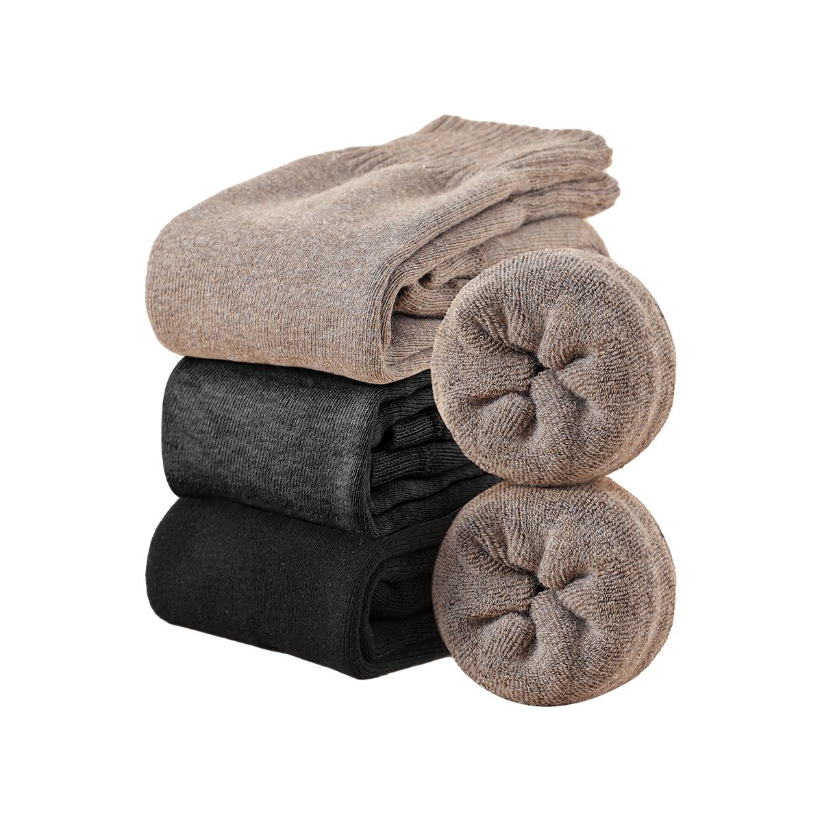 六月玫瑰 [3双装长护膝】秋冬保暖护膝盖老寒腿中老年过膝袜女长筒袜秋冬