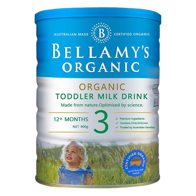贝拉米（Bellamy's）澳洲原装进口有机婴幼儿配方奶粉全新升级含8HMO经典版800g/罐 经典版3段8HMO（1-3岁）800g