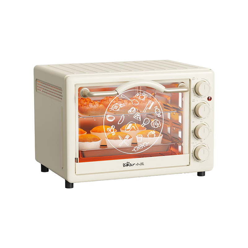Bear 小熊 电烤箱多功能家用迷你小型独立控温20L烘烤蛋糕烤炉烤箱DKX-C20M3