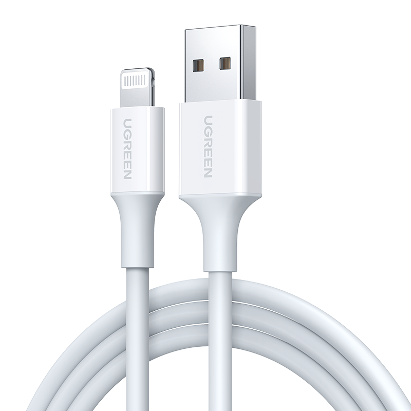  UGREEN/绿联 20730 MFi认证 苹果数据线  云朵白 Lightning USB-A 2.4A TPE