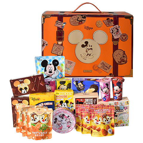 迪士尼儿童零食1236g饼干过年货礼盒春节送礼大礼包学生日礼物
