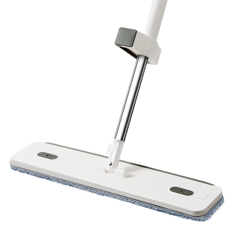 百家好世免手洗平板拖把2024款小米白清洁地拖把家用一拖净地拖墩布50cm 【加厚可加液底板】50cm+2布