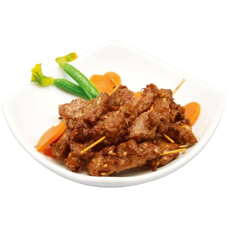 大庄园牙签肉香嫩孜然羊肉串300g*4袋新鲜半成品小串家庭烧烤食材
