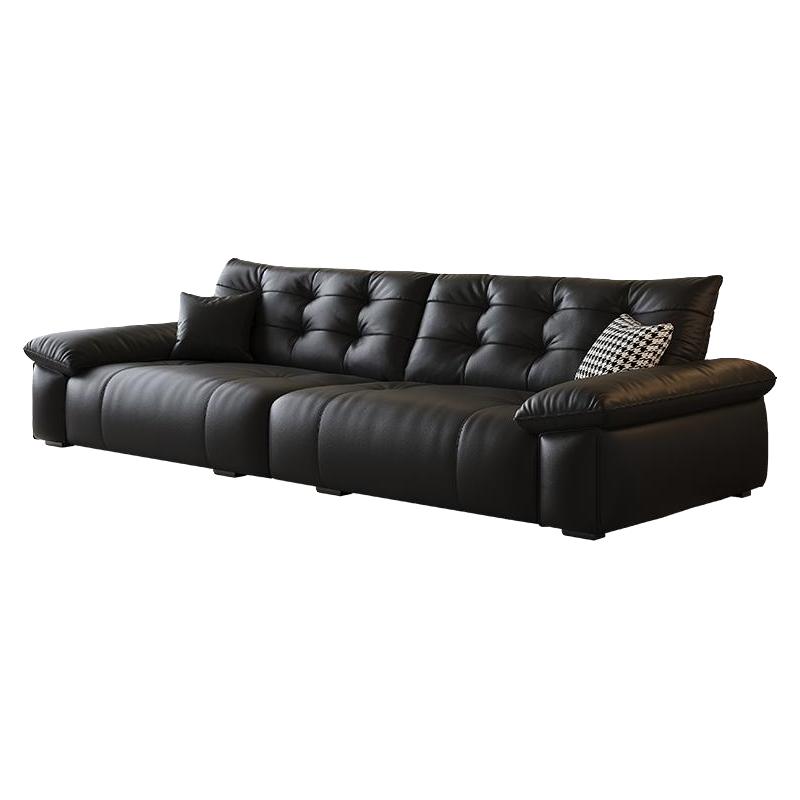 ddc意式极简真皮沙发简约客厅2025新款小户型直排熊抱皮艺沙发家具  S级生态牛皮+迪熙太空云坐感座包