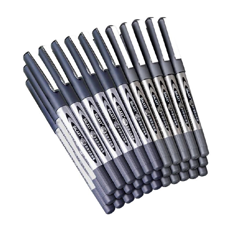 白雪直液式走珠笔PVR155针管型黑笔水笔速干笔PVN166