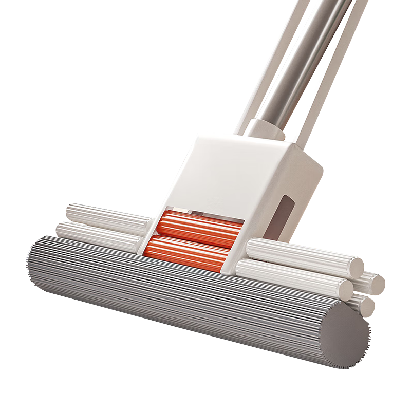 雅高 海绵拖把 33CM胶棉拖把 吸水墩布懒人免手洗自动挤水式清洁伸缩长杆工具刮水神器