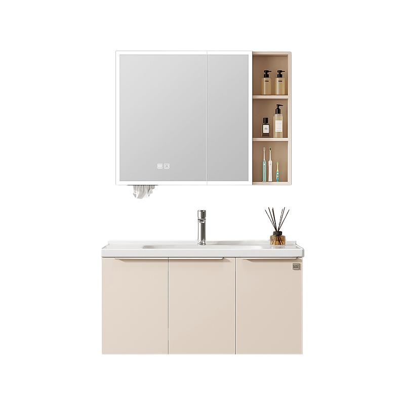 顾家家居蜂窝铝浴室柜陶瓷一体盆卫生间洗手脸盆卫浴柜组合洗漱台