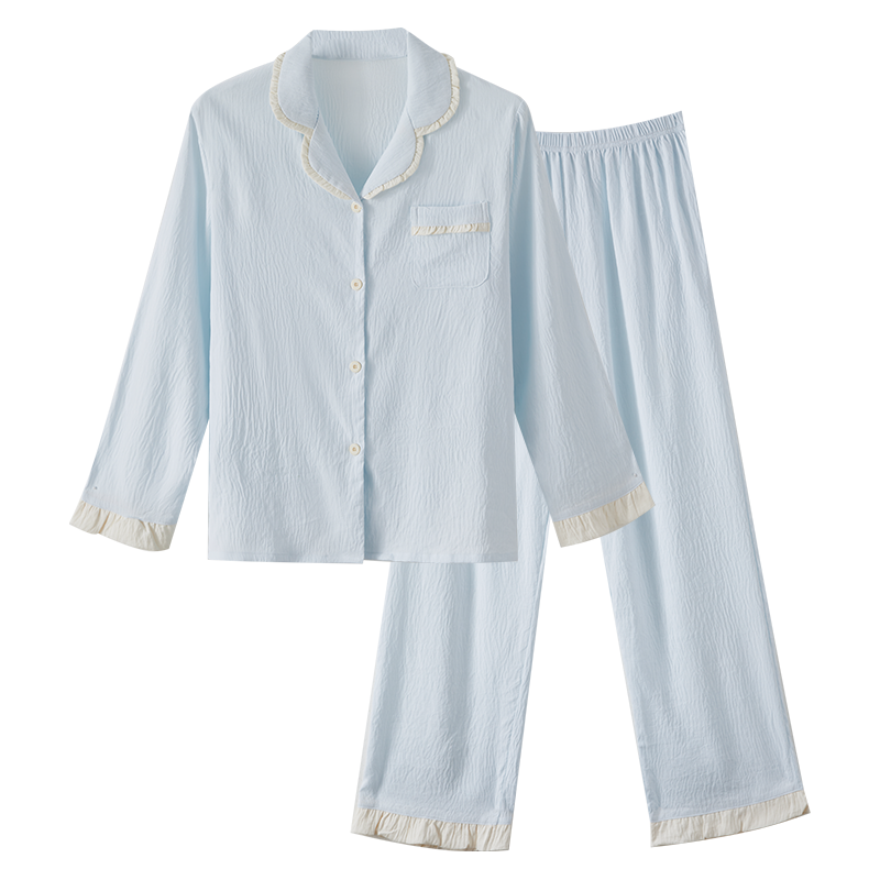 猫人 【亲肤舒适】女士长袖长裤宽松睡衣家居服女甜美可爱可外穿