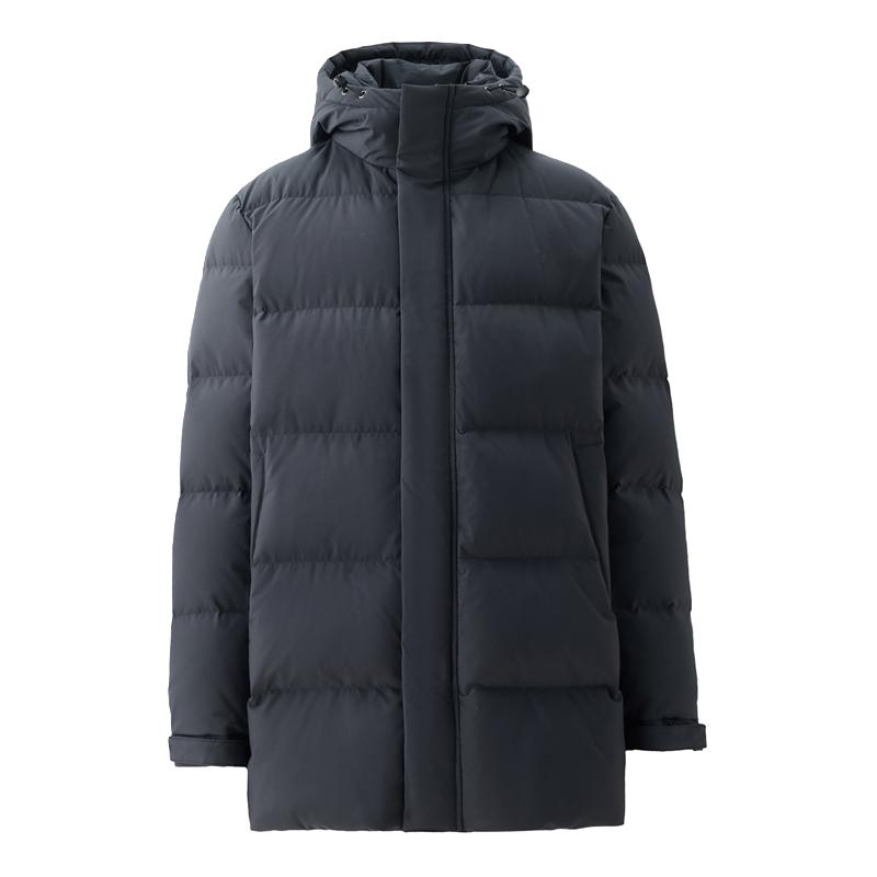 佐丹奴羽绒服男24冬户外三防大口袋连帽中长款羽绒外套男13074877