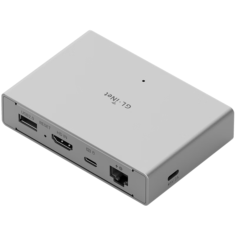 GL·INETRM1PE远程ipkvm 云管理自部署服务器 远程控制电脑开机装系统 机房NVR摄像机维护 PoE供电32G存储 