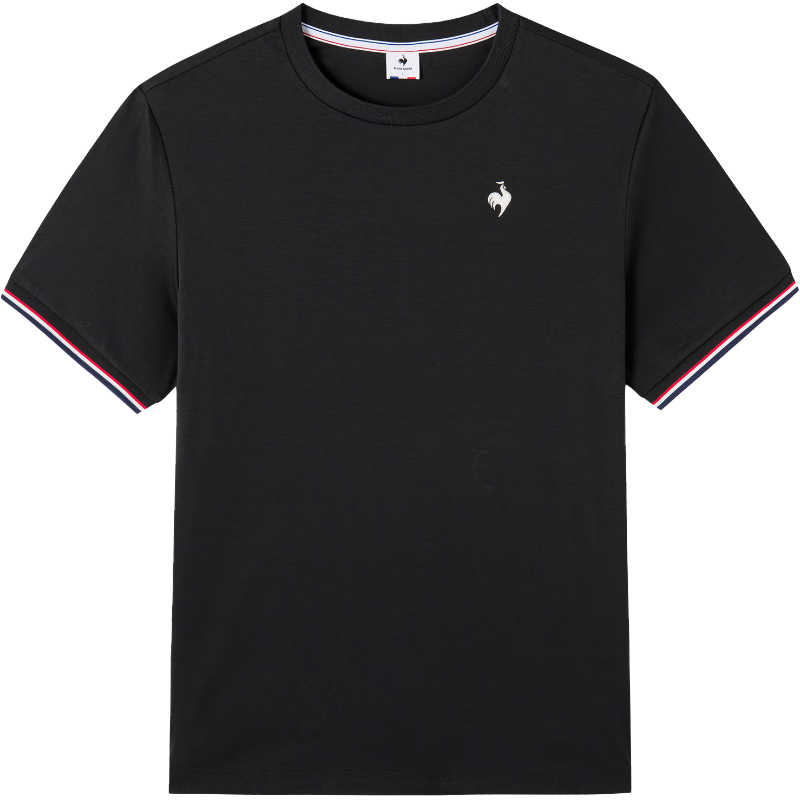 乐卡克法国公鸡春夏男士休闲舒适时尚百搭圆领运动短袖T恤L242MCNA0330