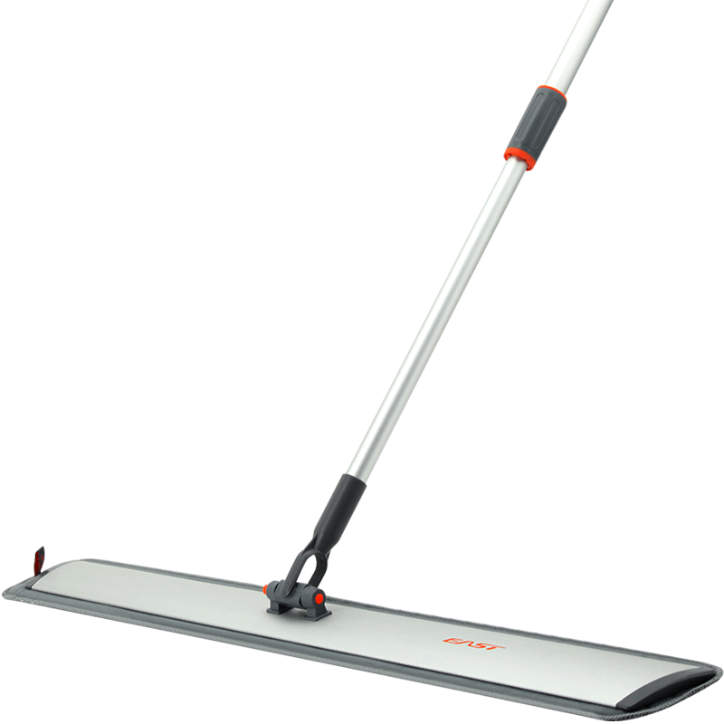 伊司达合金平板拖把家用商用大号尘推粘撕式懒人拖布90cm（共2块布） 【合金拖把90CM共2块布】