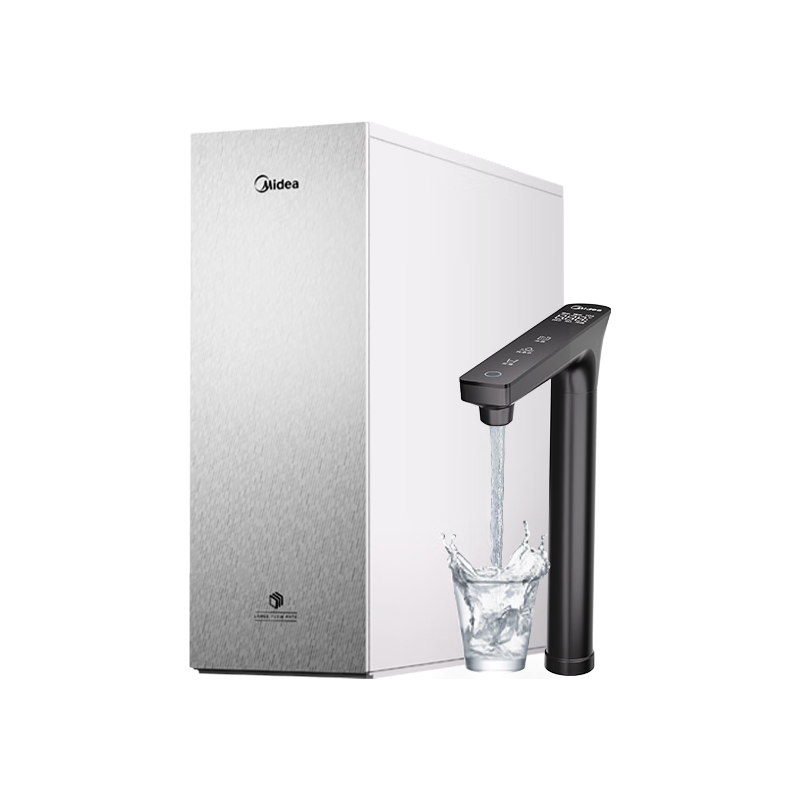 美的（Midea）【白泽Max 1600G】家用0阻垢剂净水器6年RO反渗透厨下式净饮机过滤器 顶配通量  智慧触控屏升级