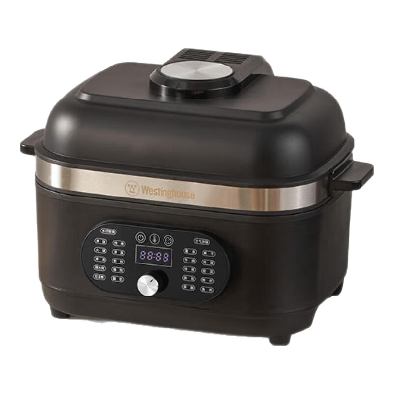 西屋多功能料理锅火锅烤肉涮空气炸一体家用蒸煮炖炒煎电烤锅A258