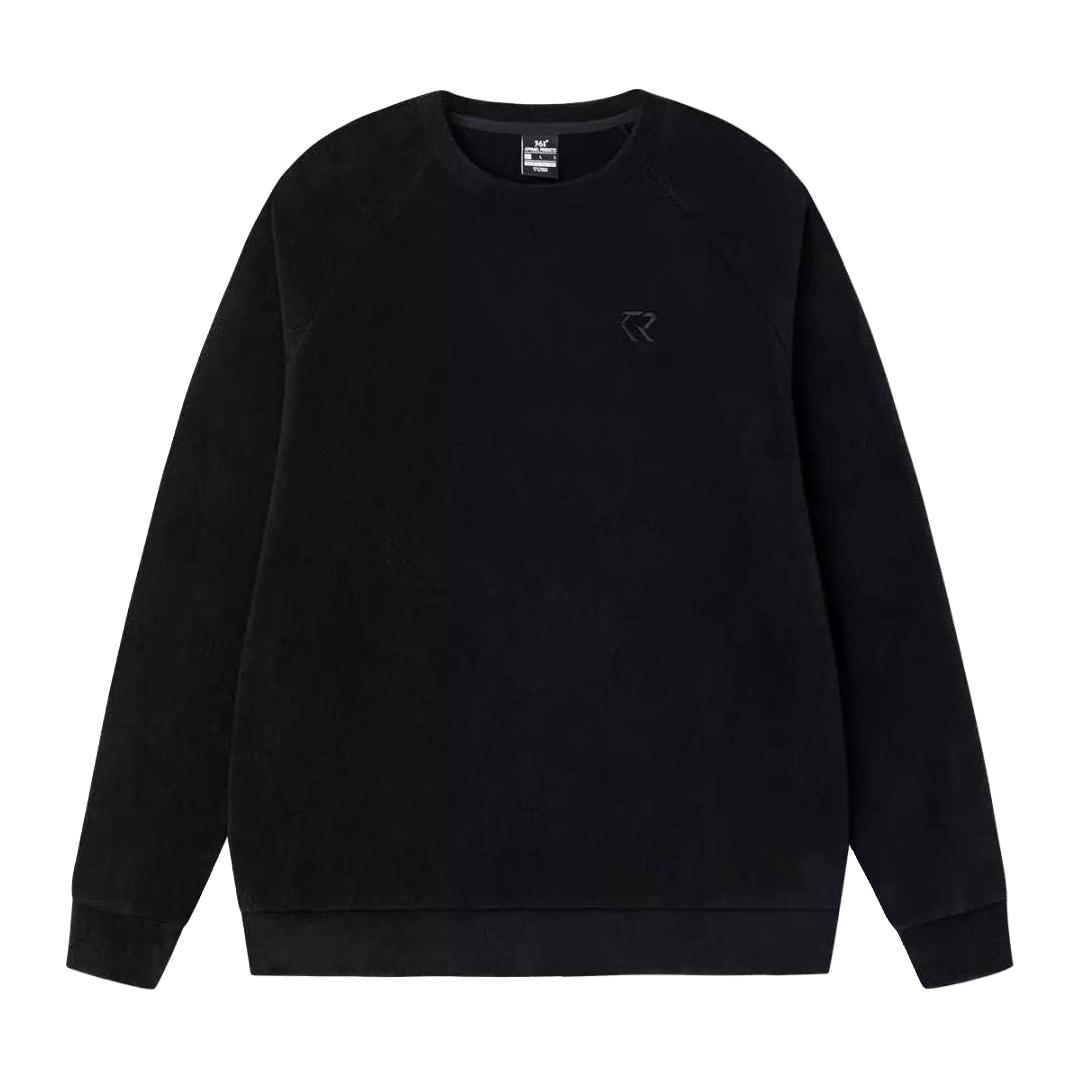 361°卫衣男款2025秋冬季新款松弛感休闲长袖加绒圆领套头运动男士 黄石绿 （加绒） XL 180/100A