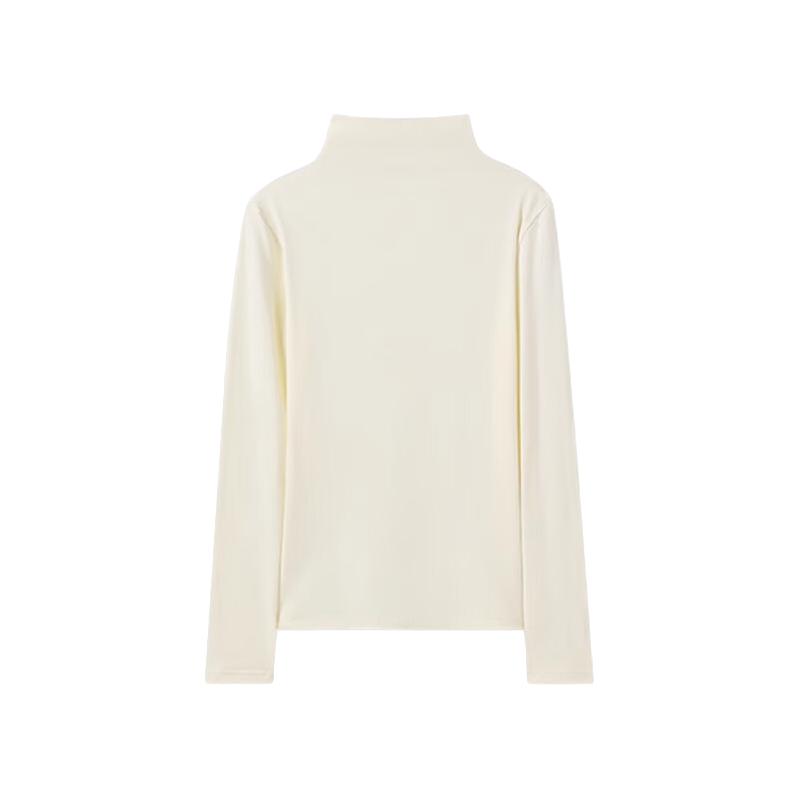 六只兔子（six rabbit）6RBI椰油美肤肌底衣早秋薄款打底衣百搭高领秋衣内搭外穿显瘦修身 白色 L 80-120