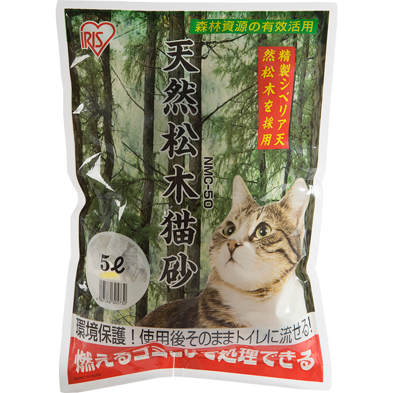 爱丽思IRIS 松木猫砂混合猫砂 5L/2.8kg*6包（整箱装16.8kg）