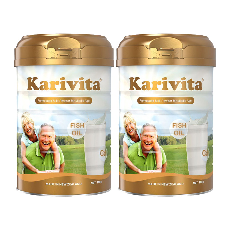 Karivita 卡瑞特兹 中老年人奶粉营养配方免疫鱼油高钙高蛋白脱脂奶粉2罐