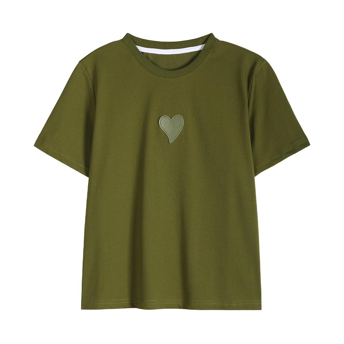 【棉质透气】夏季高街时髦百搭高级感宽松女式T恤简约短袖上衣