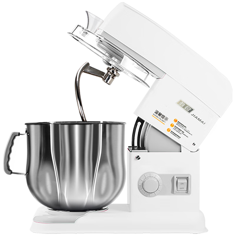 佳麦（JIAMAI） 佳麦多功能厨师机7LGS电子款和面机家用电动打蛋器搅拌多功能自动 机械款-双层冰桶-白色