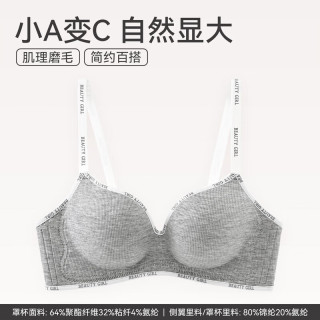 芬腾 聚拢防下垂 女士文胸 花灰