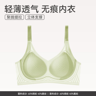 芬腾 舒适聚拢防下垂收副乳透气无痕无钢圈大胸小胸一体式女士文胸罩