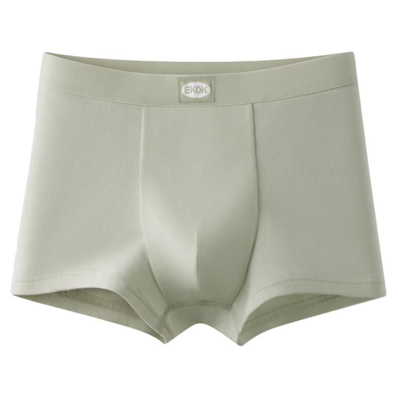 EKOK纯棉a类男童内裤中大童青少年男孩平角裤四角短裤7A抑菌透气