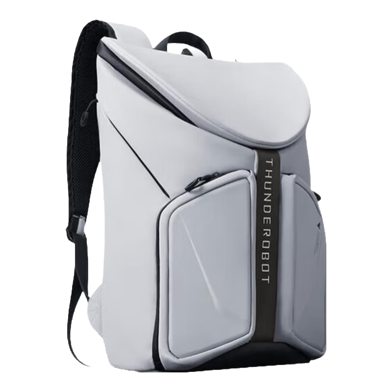 雷神（ThundeRobot）白炽PLUS多功能双肩包 游戏笔记本电脑包 大容量旅行包男女背包书包 白色
