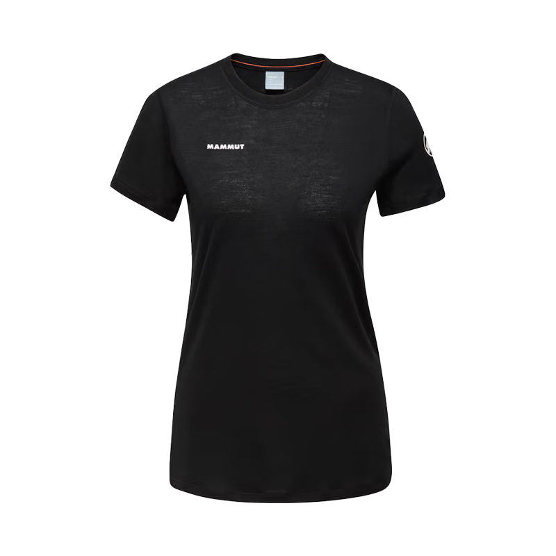 猛犸象（MAMMUT）Tree 女士户外徒步宽松速干柔软天丝羊毛混纺短袖T恤 0001-黑色 XS