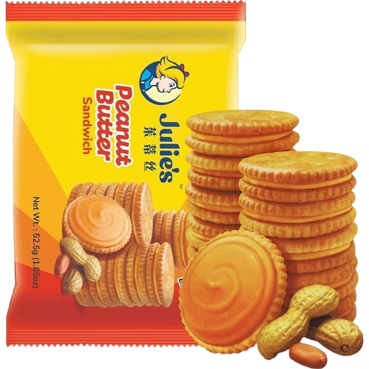 茱蒂丝（Julie's)马来西亚进口花生酱夹心饼干/袋便携装出游早餐