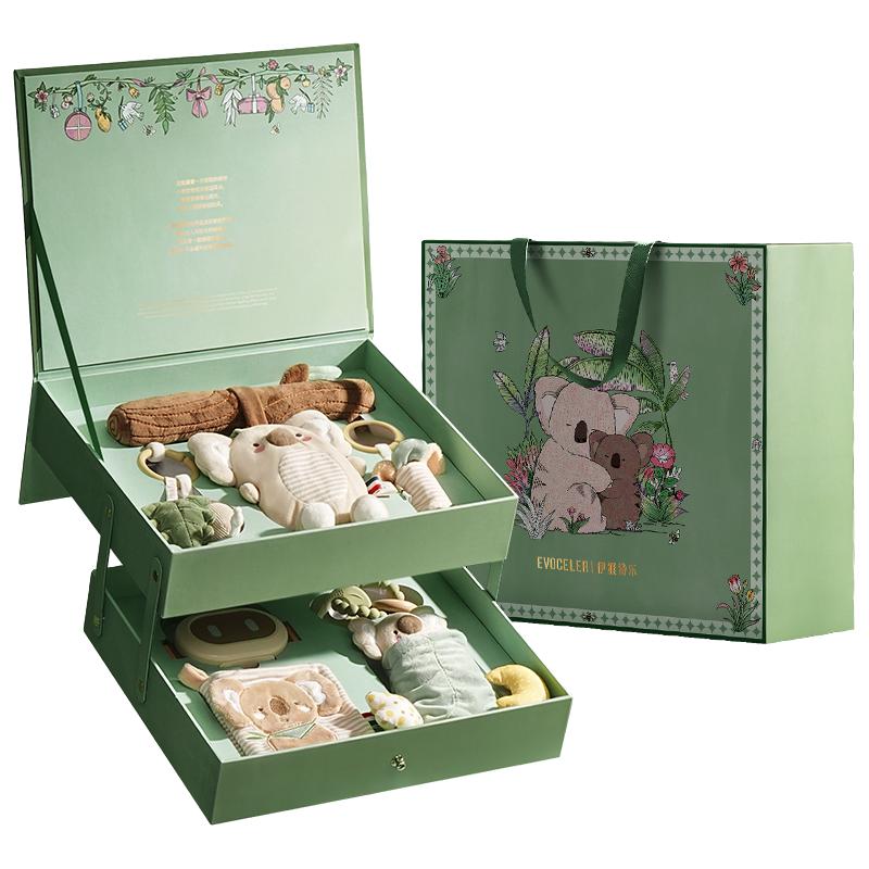 英国evoceler婴儿安抚玩偶新生儿宝宝玩具高档礼盒满月