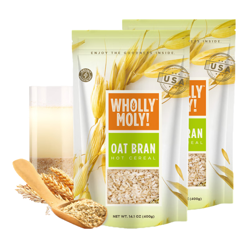 WHOLLY MOLY! 好哩！ 燕麦麸皮 即食燕麦片 800g