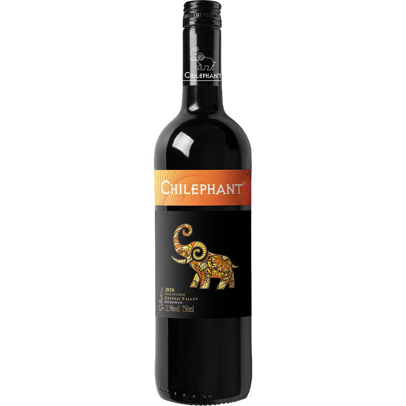 CHILEPHANT 智象 智利原酒智象炫彩干红葡萄酒750ml单支装热红酒聚会野餐