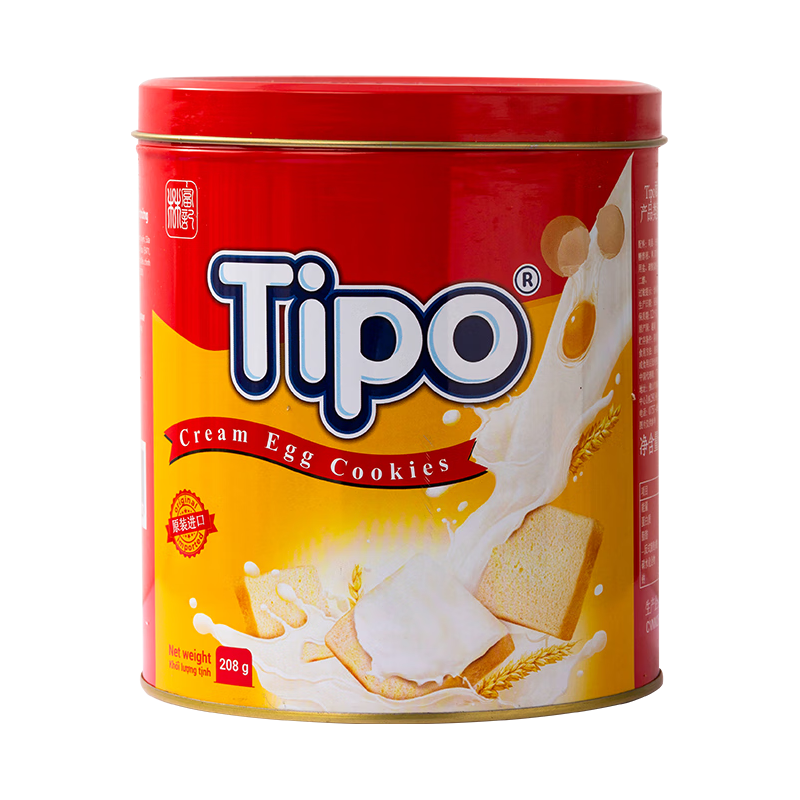  Tipo/友谊 越南 牛奶面包干  罐装