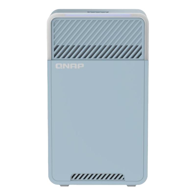 QNAP 威联通 QMiro-201W 三频1734Mbps 家用千兆Mesh无线路由器 Wi-Fi 6（802.11ax） 灰蓝色