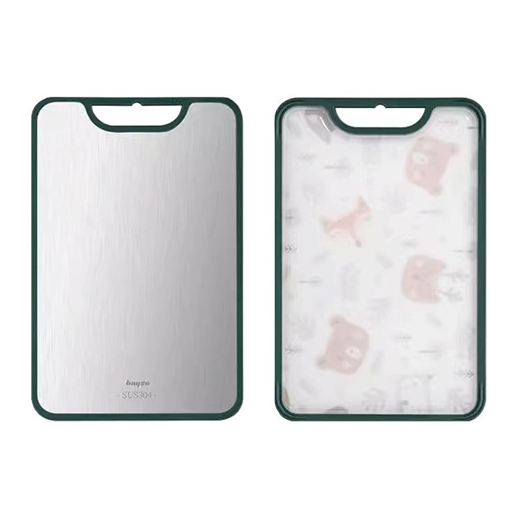 拜格（BAYCO）304不锈钢+PP双面菜板砧板家用加厚案板切菜剁骨两用切菜板BX5892